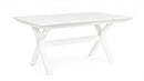 Tavolo Allungabile Kenyon 180-240x100 cm Bianco in Alluminio