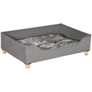 Cuccia per Cani e Gatti 81Lx56x23,5 cm in Legno MDF Grigia