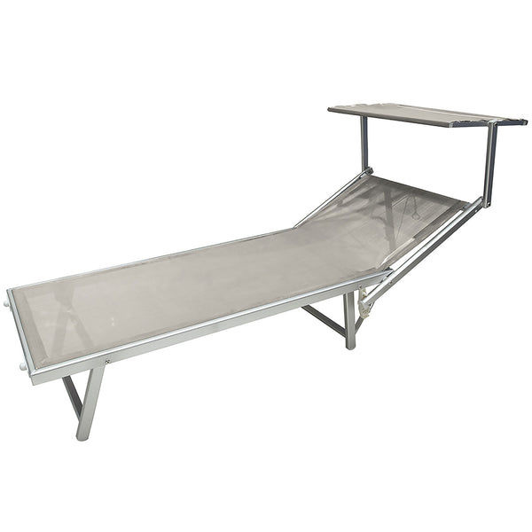 Soriani Riccione Garten-Sonnenliege aus ecrufarbenem Aluminium prezzo