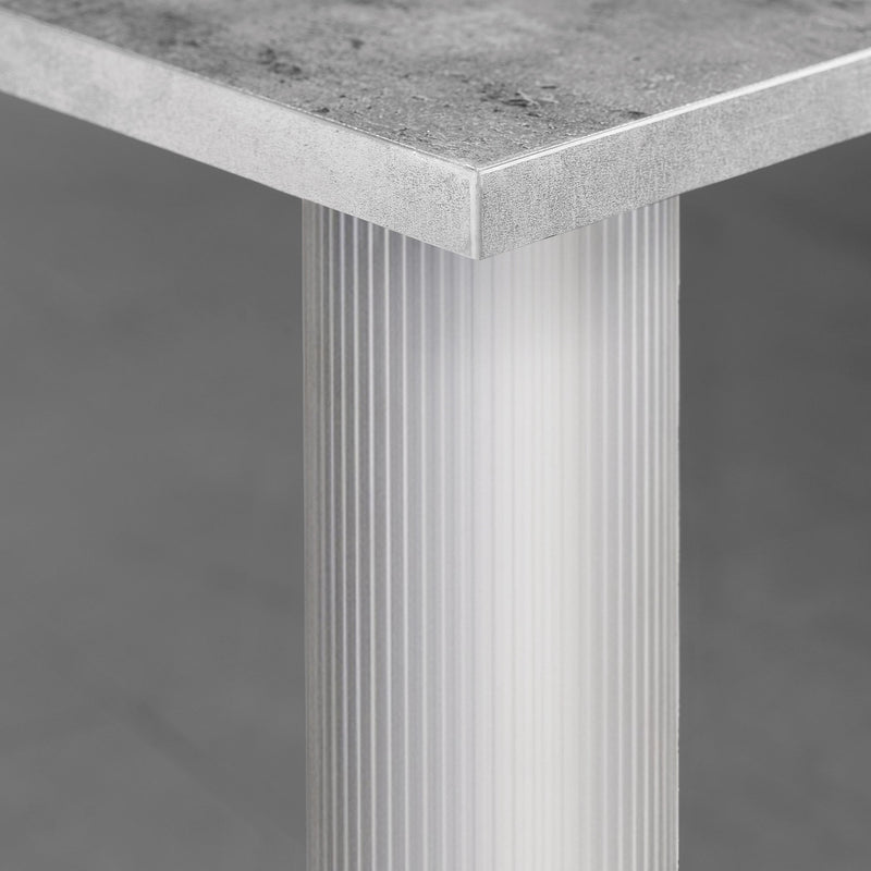 Gamba Regolabile per Tavolo Ø80 mm in Alluminio Anodizzato Opaco Alluminio Emuca