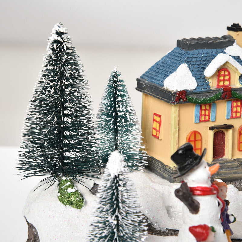 Villaggio Natalizio Luminoso con Movimento e Luci LED Multicolore