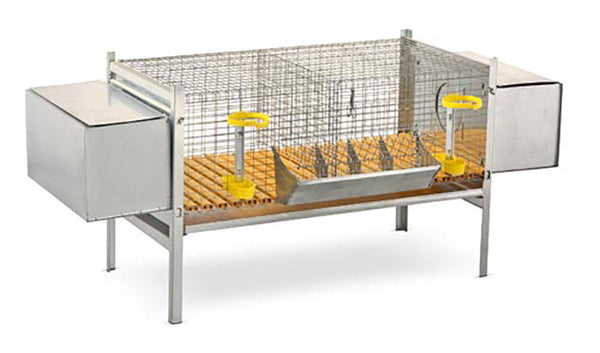 Käfig für Kaninchenstall aus Blech 149x66x66 cm mit 2 Rocila Nestern online