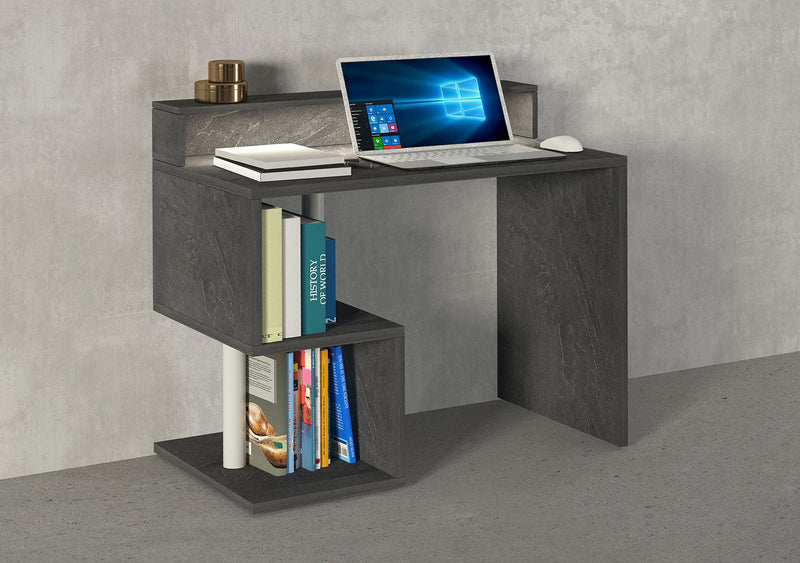 Scrivania a Giorno 100x50x92,5 cm Esse Report Grigio  