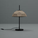 Lampada da Tavolo Ø37xH60 cm in Cartone Riciclato e Metallo Egg Tortora e Nero