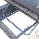 Divano con Pouf Ecuador e Cuscini in Wicker Grigio