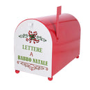 Cassetta posta di Babbo Natale Natalizia 34x16,5xh22 cm in Metallo rosso