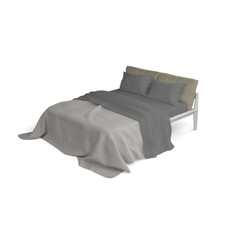 Set Lenzuola Matrimoniale Sopra Sotto e Federe Tinta Unita Fumo