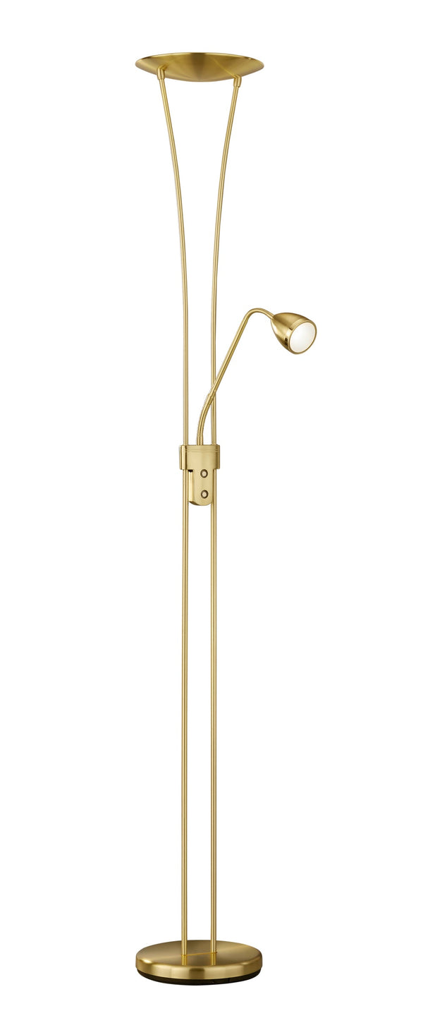 acquista LED-Stehleuchte für den Innenbereich aus satiniertem Messingmetall