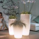 Vaso Luminoso da Giardino a LED Ø40 cm in Resina 5W Cypress Bianco Freddo