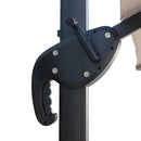 Ombrellone Lampara da Giardino 3x4 m in Alluminio e Poliestere Tortora Deluxe      