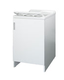 Mobile Lavatoio 1 Anta in Nobilitato 45x50x85 cm Vasca in PP con Asse in Resina e Kit di Scarico Bianco  