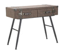 Console Travel 90x40x80 cm MDF e in Ferro e PU Marrone
