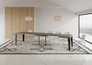  Tavolo Allungabile 140-400x90x77 cm Flame Tortora Telaio Antracite