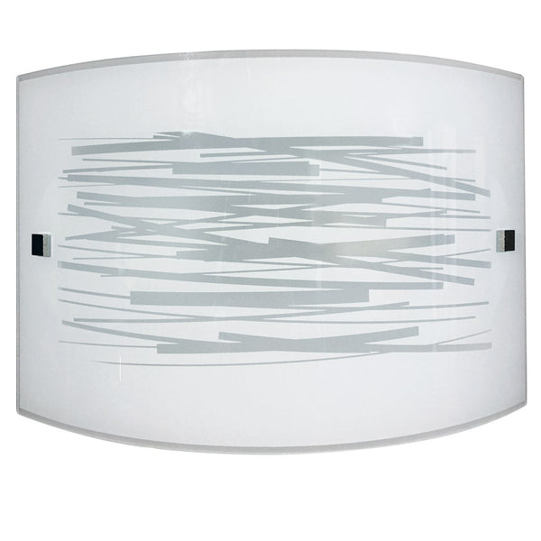 Applikation 1xE27 Chrom beendet Glasplatte Weiß Dekoriert E-Energy Lines Manuela sconto