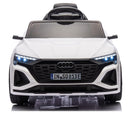 Macchina Elettrica per Bambini 12V Licenza Ufficiale Audi SQ8 E-Tron con Telecomando e Sedile Pelle Bianco