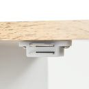 Mobile Sotto Lavabo Bagno 60x33x60 cm Base con Ante in MDF Bianco e Legno  