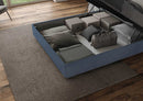 Letto Matrimoniale Francese Mika Blu Varie Misure