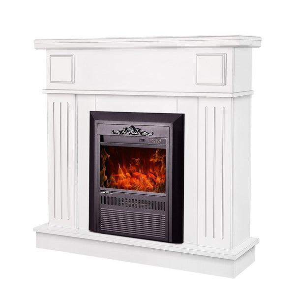 Camino Elettrico da Pavimento 99,7x103,4x27 cm Effetto Fiamma 2000W Marina & Cristina Bianco prezzo