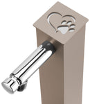 Fontana a Colonna Rubinetto Temporizzato con Base e Vaschetta Abbeveratoio Belfer 42/REX-P Tortora