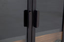 Mobile Iron School Porta Bottiglie 81x42x162,5 cm in Ferro e Legno di Abete Nero e Marrone