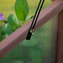 Mini Serra da Giardino 90x50x93 cm in Legno Marrone