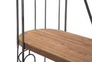 Libreria New Mexico 100x38x150,5 cm in Ferro e MDF Marrone e Grigio