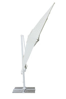 Ombrellone da Giardino Decentrato 3x4m Telo in Polietilene Bianco