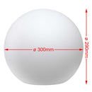 Lampada Sfera da Giardino 30cm Luce Illuminazione Esterno Attacco E27 Bianco