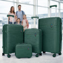 Set 3+1 Valigie Rigide Beauty Case Bagaglio Trolley con Ruote Easy Roll Verde Oliva      