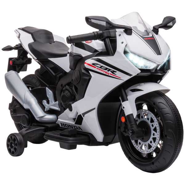Moto Elettrica per Bambini con Licenza Honda CBR 1000RR 6V Velocità 3km/h Bianco sconto