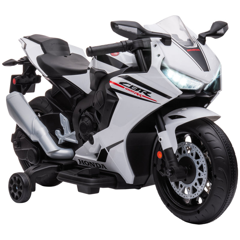 Moto Elettrica per Bambini con Licenza Honda CBR 1000RR 6V Velocità 3km/h Bianco  