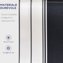 Tenda da Sole Avvolgibile a Parete Manuale a Righe Blu e bianco 2.5x2m 