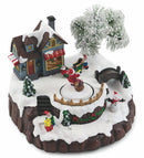 Villaggio Natalizio in Plastica con Luci e Suoni 21x18,5x16 cm Soriani