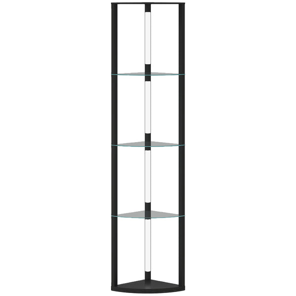 prezzo Lampada da Terra con 5 Ripiani e Luce LED 3 Livelli di Luminosità e Interruttore a Pedale Nero