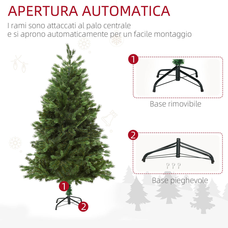 Albero di Natale Artificiale 150 cm 440 Rami  Pino Verde