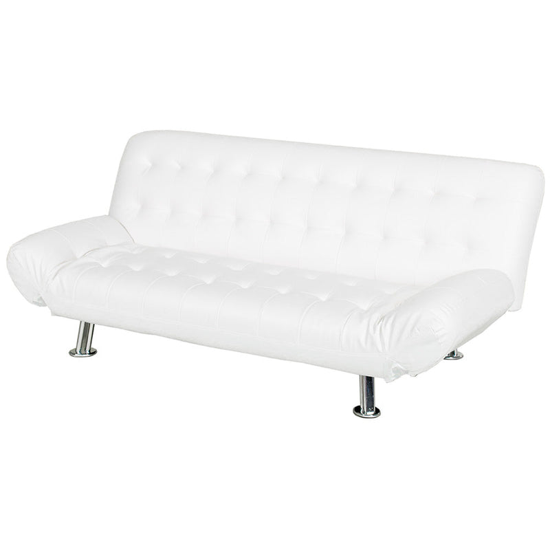 Divano Letto Prontoletto Zeus Rivestimento in Similpelle Bianco