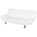 Divano Letto Prontoletto Zeus Rivestimento in Similpelle Bianco