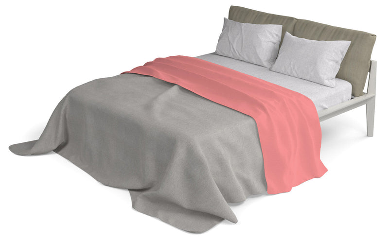 Set Lenzuola Sopra Sotto e Federe in Cotone Corallo Varie Misure