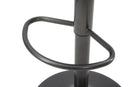 Sgabello Imbottito Detroit 51x48x86-108 cm in Ferro e Spugna e PU Marrone e Grigio