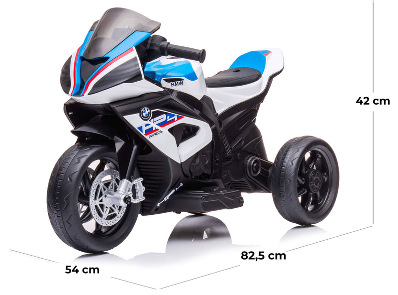 Moto Elettrica per Bambini 12V con Licenza BMW HP4 Sport 3R Bianca