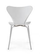 Set 4 Sedie 50x49,5x82 cm in Plastica Grigio Chiaro