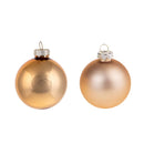 Set 24 Palle di Natale da Appendere Ø 4 cm in Vetro Champagne
