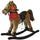 Cavallo a Dondolo per Bambini in Peluche con Suoni Marrone Chiaro