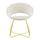 Gepolsterter Sessel 66 x 65 x 68 cm aus beigem Stoff mit Samteffekt