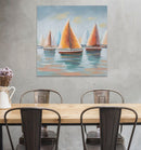 Dipinto su Tela Sidney 80x4x80 cm Legno di Pino e Canvas