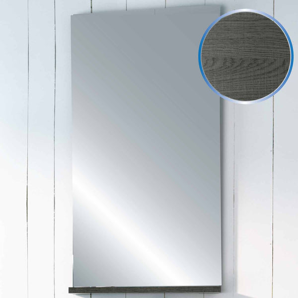 sconto Badezimmerspiegel aus gesägtem Eichenholz 45 x 90 cm Fosterberg Roma 1