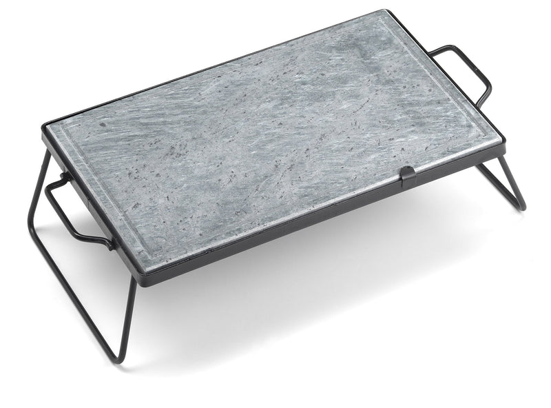 Pietra Ollare 30x40 cm con Supporto Pieghevole Ompagrill DS30/40/BLACK