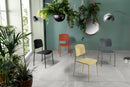 Set 4 Sedie 52x52xH79 cm in Polipropilene Mars Grigio Scuro