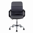 Sedia Poltrona Direzionale da Ufficio in Similpelle e Tessuto Vandi Grigio