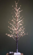 Faggio H180 cm con 270 Led e Movimento per interno Marrone